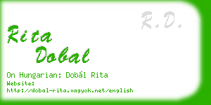rita dobal business card